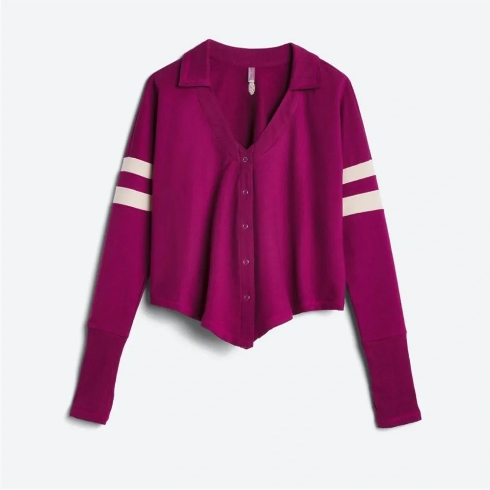 Free People FP Movement Quinn Layered Snap-Front Cardigan Jacket